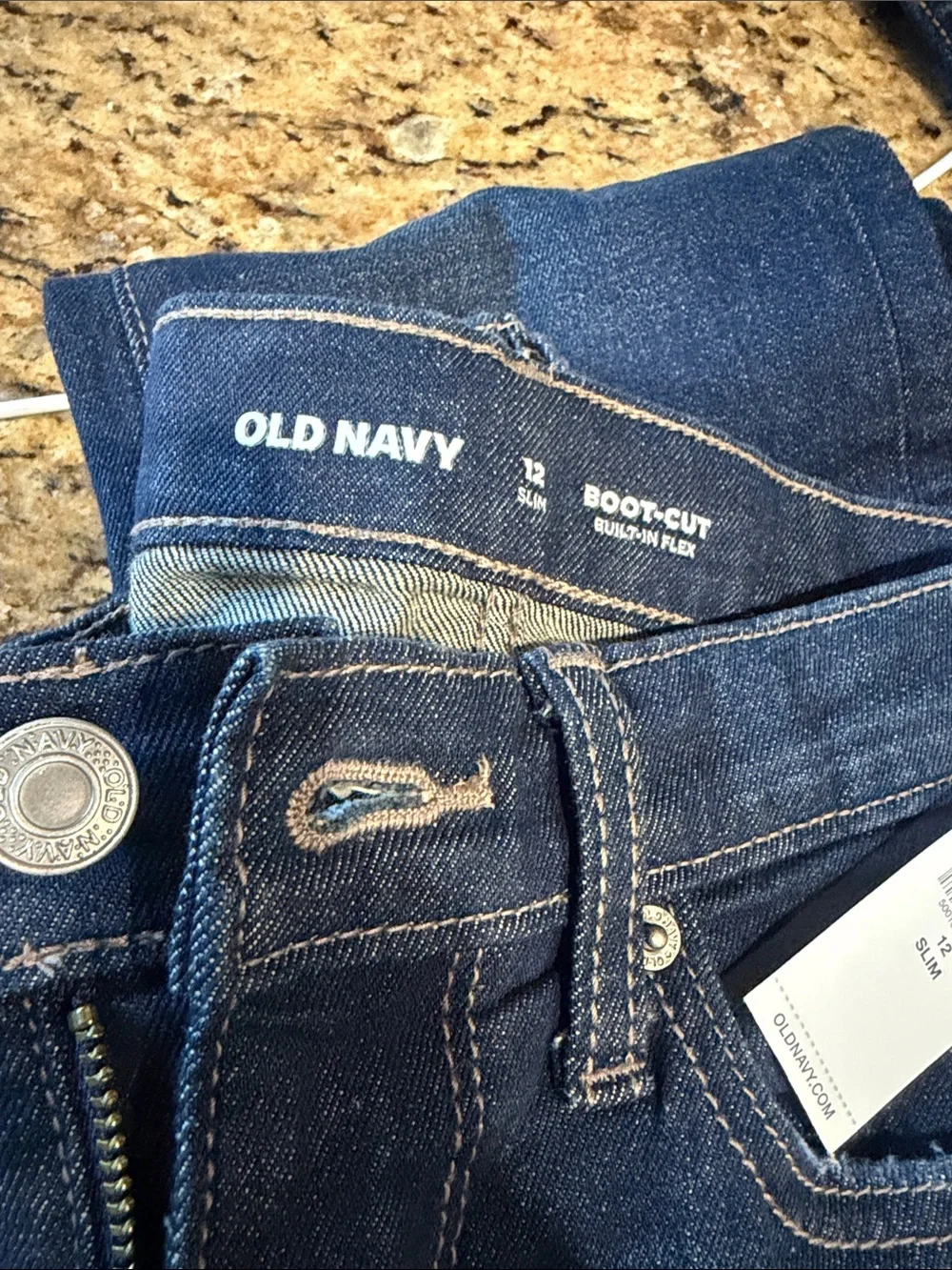 Old Navy  Boys Dark Blue Boot-Cut Jeans